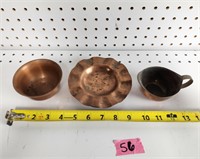 Vtg Copper Cups/Stand