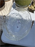 Crystal Glass Floral Basket