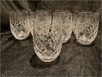 A Group of Nine Crystal Water Tumblers