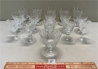 BEAUTIFUL BRANDY GLASSES WITH TWO PINWHEEL