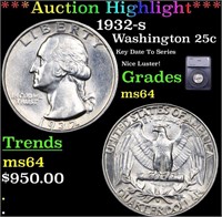 ***Auction Highlight*** 1932-s Washington Quarter