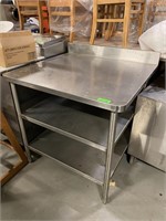 Stainless Steel Work Table With Double Undershelf
