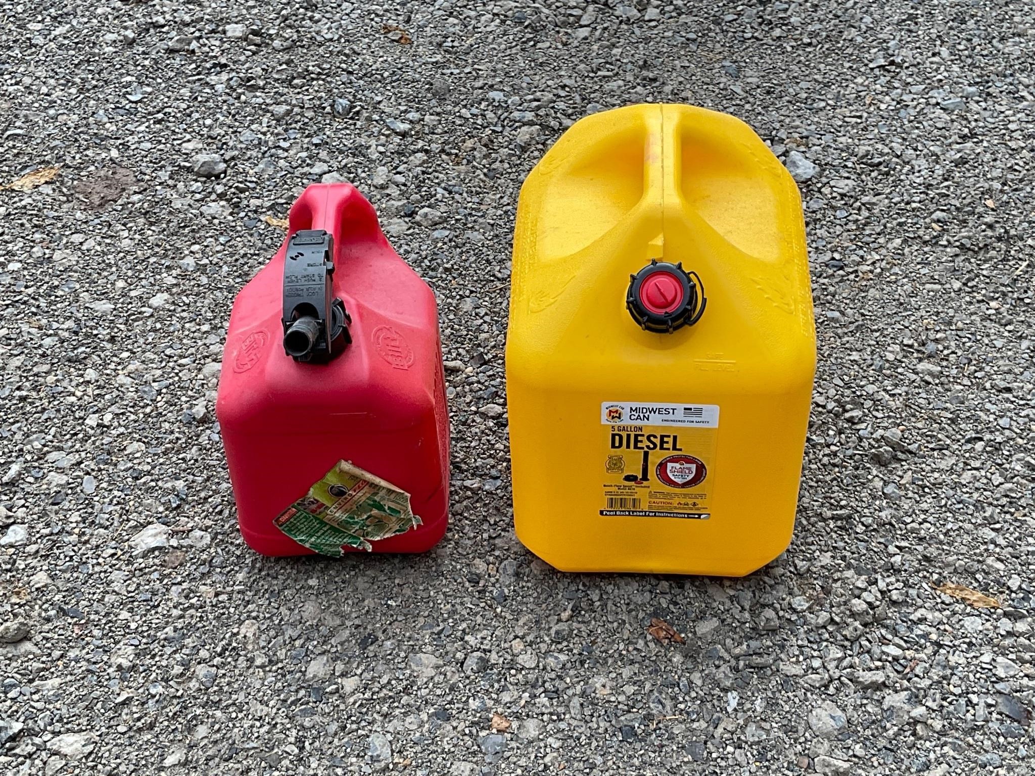 Gas can and diesel can
