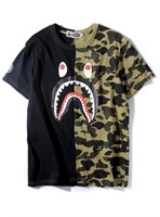 Big Mouth Shark Ape Bape Camo Casual T Shirt Tees