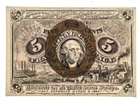 USA 1863 Fractional Five Cents Note