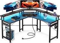 ODK L Shaped Gaming Desk with LED Lights