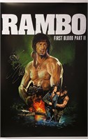 Sylvester Stallone Autograph Rambo Poster