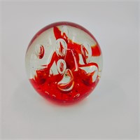 Hand Blown Murano Style Glass Paper Weight