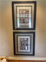 2- LARGE beautiful framed pictures 36 x 41