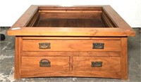 Display Coffee Table with Three Drawers