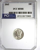 1942 Dime PCI MS66