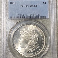 1881 Morgan Silver Dollar PCGS - MS64