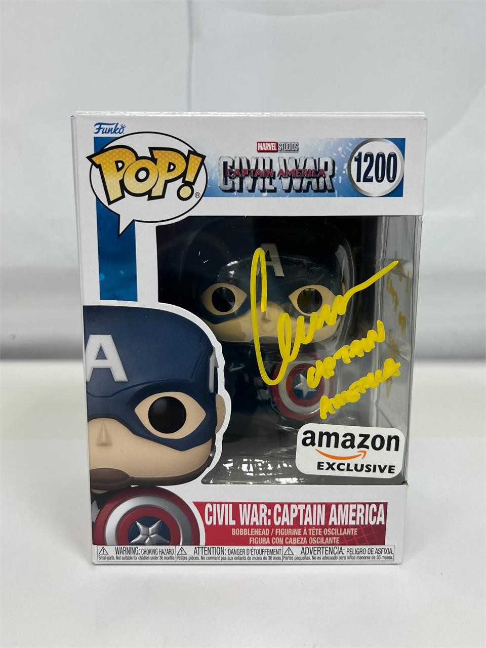 Autograph COA Captain America #1200 Funko Pop