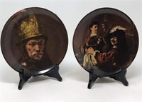 Pair of Josef Kuba Rembrandt Plates 7.75 in