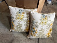 two nice throw pillows