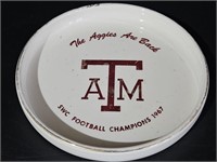 A&M 1967 SWC Football Champions 7in Tray
