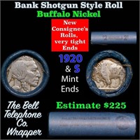 Buffalo Nickel Shotgun Roll in Old Bank Style 'Bel