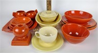 Orange ceramic dinnerware incl. Edwin Knowles -