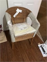 * NEW IKEA Wicker Chair w/ Cushion