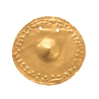 A Pre-Columbian Small Disc, 22K, 26.4 Grams