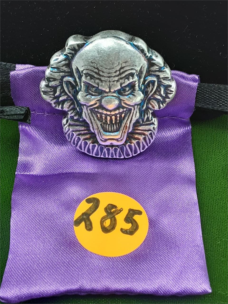 2OZ HAND POURED .999 SILVER PENNYWISE CLOWN