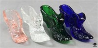 Fenton Glass Shoes / 4 pc