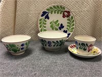 5 Pieces Antique Staffordshire Porcelain