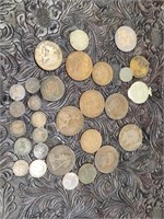 Lot of Foreign Coins & Tokens -1893 Chic. Expo