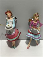 2- baking angel wing women ornaments - cake and