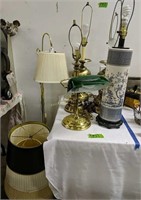 Table Lamps, Floor Lamp. Oriental, Bankers Lamp