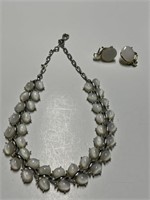 LUCITE NECKLACE & EARRINGS
