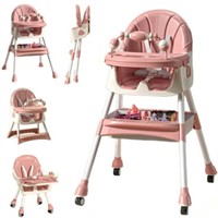 JOJOLAM Baby High Chair  4-in-1 Foldable Highchair