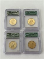 4 Sacagawea $1 Coins 2001S, 2- 2003S & 2005D