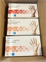 3 Boxes 150 ct Size Lg Exam Gloves