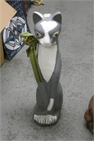 Concrete Cat Statue - Approx 29" Tall