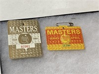 1975 & 1984 MASTERS GOLF TICKETS