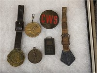 VINTAGE GOLF WATCH FOBS - PIN - MORE
