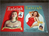 2-- RALEIGH CIGARETTE AD POSTERS