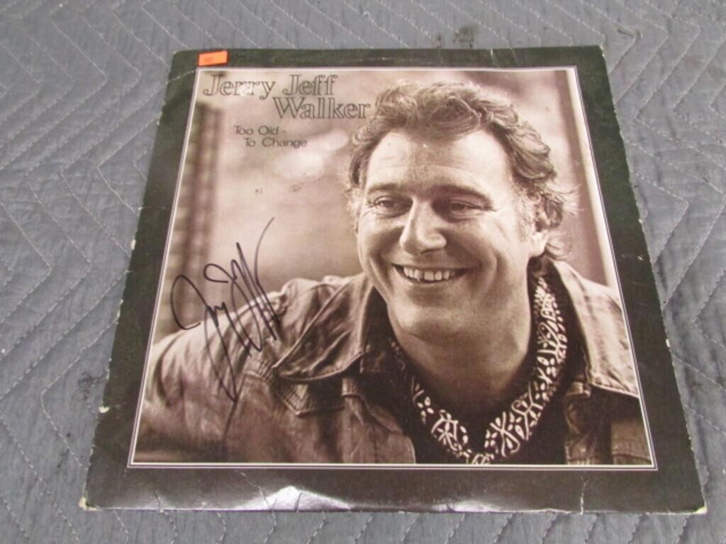 AUTOGRAPHED JERRY JEFF WALKER RECORD