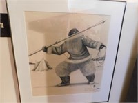 Framed  Hunter by Ann Pablo, 1986, Frobisher Bay -
