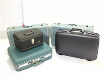 5 Vintage Hard Shell Luggage Pieces