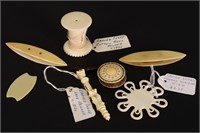 Collection of Ivory and Other Sewing Implements,