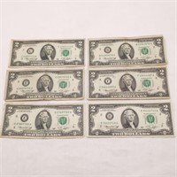6- 1976 $2 Fed Res Notes