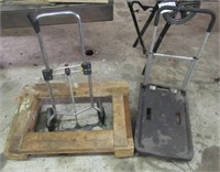 Platform cart, wood dollie and 2-wheel dollie.