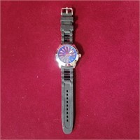 Aragon watch with spinning face and rubber band