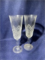 Set of 2 Crystal Champane Glasses
