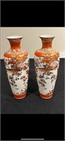 A pair of  antique Imari Japanese vases with namem