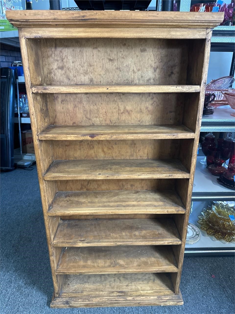 Vintage wooden floor shelf