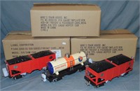 3 MTH Standard Gauge Freight Cars