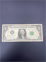 1963 1963B Barr note dollar bill currency $1